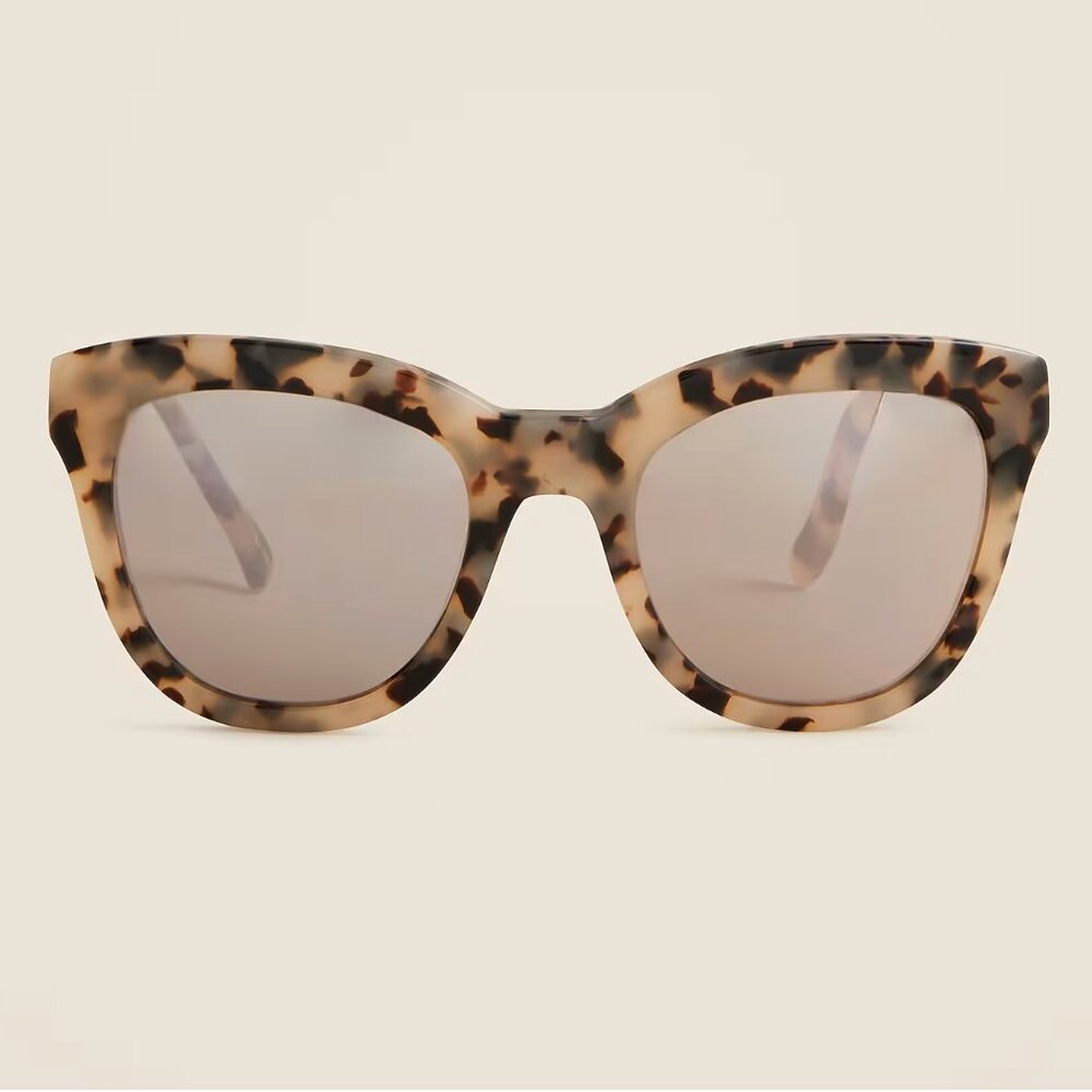 J. Crew Cabana Oversized Sunglasses Beige Tortoise H8908